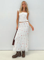 Breezewood Maxi Skirt White