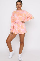 Cali Babe Cropped Sweater Pink Sunset