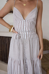 Picnic Season Maxi Dress Beige