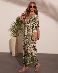 Palma Posh Tropical Midi Dress