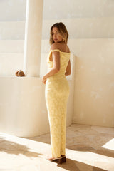 Breeze Of Pink Maxi Dress Yellow
