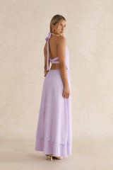 Sorbet Soiree Halter Maxi Dress Lilac