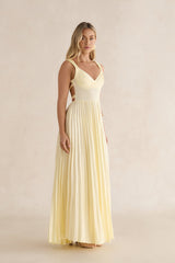 Song Of The Sky Plisse Maxi Dress Yellow