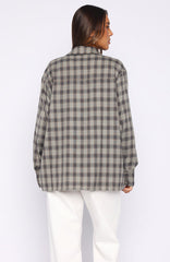 At First Light Button Up Shirt Blue/Grey Check
