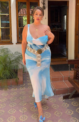Amore Maxi Dress Aqua Blossom