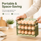 3-Tier Space-Saving Refrigerator Egg Organizer with Date Tracker