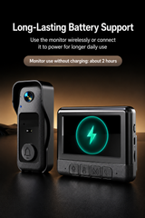 Wireless Video Doorbell with 4.3-Inch Indoor Monitor & Two-Way Intercom