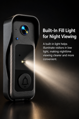 Wireless Video Doorbell with 4.3-Inch Indoor Monitor & Two-Way Intercom
