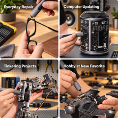 3-in-1 Modular Precision Electric Tool Kit – Screwdriver, Mini Drill & Rotary Tool Set