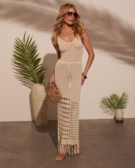 Caliana Tassel Cover Up Maxi Dress