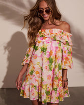 Carefree Dreamer Off The Shoulder Mini Dress