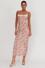 I'm Blushing Floral Lace Maxi Dress Rose