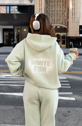 11th Street Keeping It Real Oversized Hoodie Iced Matcha