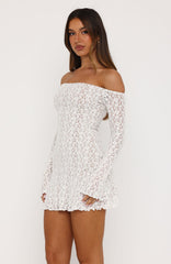Almost Ours Off Shoulder Mini Dress White