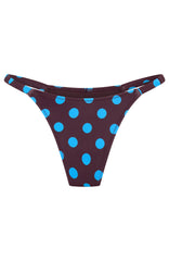 Amina Bottoms Cocoa Blue Polka Dot