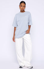 At Second Glance Oversized Tee Light Blue