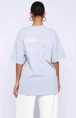 At Second Glance Oversized Tee Light Blue