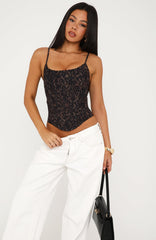 Botanic Belle Bustier Midnight Leopard