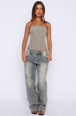 Bye Girl Strapless Bustier Taupe