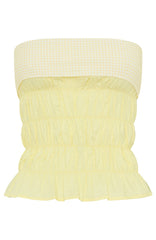 Changed Your Mind Strapless Top Lemon