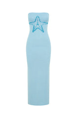 Chasing Wild Dreams Knit Maxi Dress Azure