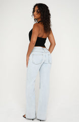Cielo Low Rise Flare Leg Jeans Glacier Blue Wash