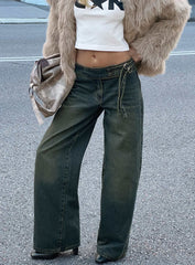 Boxie Mid Rise Wide Leg Jeans Vintage Wash