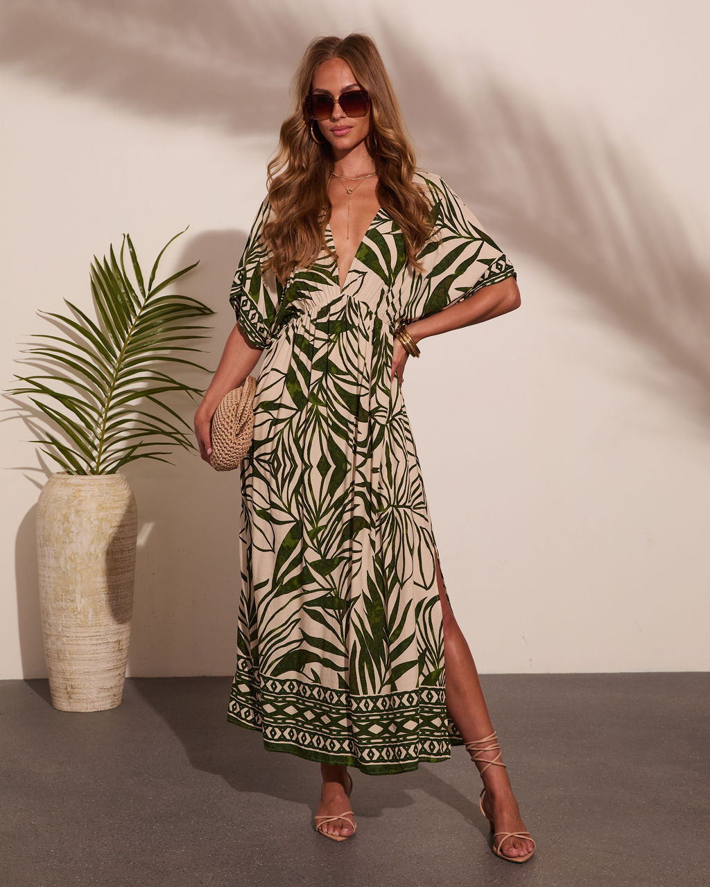 Palma Posh Tropical Midi Dress