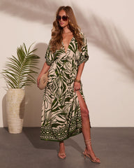 Palma Posh Tropical Midi Dress