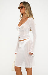 Anouk Long Sleeve Knit Top Off White