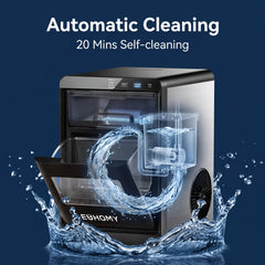 Portable Nugget Ice Maker – Compact Countertop Ice Maker Producing Soft Chewable Ice for Home & Events