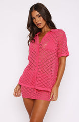 All For Me Knit Shirt Candy Pink
