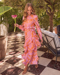 Serendipity Ruffle Floral Midi Dress