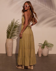 Good Timer  Halter A Line Maxi Dress