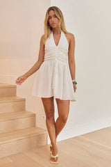 Heart Of Ours Halter Mini Dress White