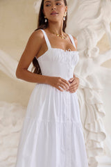 Fashion Snap Maxi Dress White