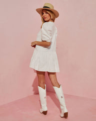 Lucca Cotton Puff Sleeve Mini Dress