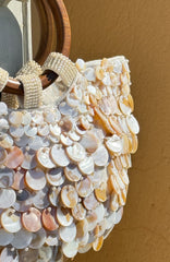 Alessandra Shell Top Handle Bag Cream