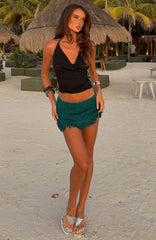 Cha Cha Knit Mini Skirt Ocean Teal